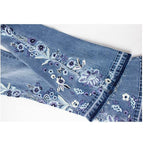 embroidery skinny jeans vintage