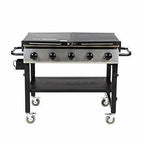 10762 5 Burner Gas Griddle, Black
