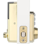 Z-Wave SmartCode 914 Lifetime Polished Brass Single Cylinder Electronic Deadbolt Featuring SmartKey Security