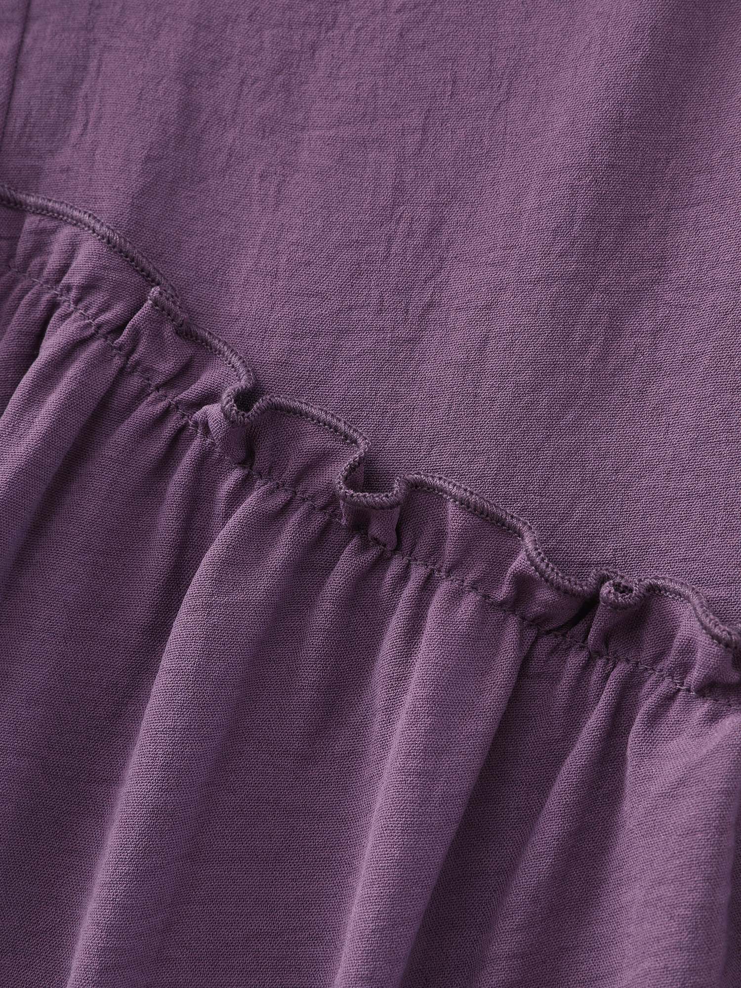 Drawstring Waist Ruffled Hem Pants