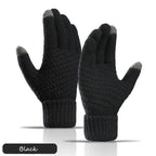 Winter Thickened Warm Wool Gloves Outdoor Windproof Cycling Gloves Touchscreen Gloves