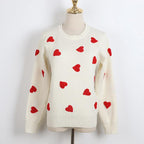 kawaii red heart sweater
