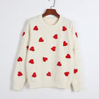 kawaii red heart sweater