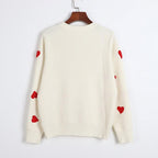 kawaii red heart sweater