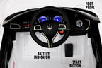 12V Maserati Ghibli Ride on electric power car For Kids Remote Control MP3 LED lights Opening doors - White