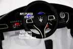 12V Maserati Ghibli Ride on electric power car For Kids Remote Control MP3 LED lights Opening doors - White