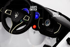 12V Maserati Ghibli Ride on electric power car For Kids Remote Control MP3 LED lights Opening doors - White