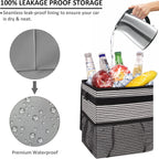 Vankor Car Trash Can for Car Cute, Car Trash Bag Bin Hanging Waterproof Automotive Car Garbage Cans Leak Proof Vehicle Trash Can Stripe