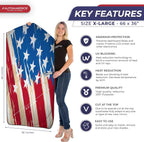 Autoamerics 1-Piece Windshield Sun Shade USA Art Flag - 1 American  - Foldable Car Front Window Sunshade for Most Sedans SUV Truck - Blocks Max UV Rays and Keeps Your Vehicle Cool - X-Large