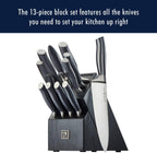 HENCKELS Graphite Razor-Sharp 13-pc Knife Set German Engineered Informed by 100+ Years of Mastery, Chefs Knife