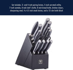 HENCKELS Graphite Razor-Sharp 13-pc Knife Set German Engineered Informed by 100+ Years of Mastery, Chefs Knife