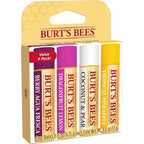 Burt's Bees Lip Balm, Moisturizing Lip Care for All Day Hydration, 100% Natural, Tropical - Pineapple, Berry Agua Fresca, Dragon Fruit &amp; Coconut &amp; Pear (4 Pack)