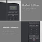 Willz WLCMJ411S2-10 Countertop Microwave Oven, 6 CooPrograms, LED Lighting Push Button, 1.1 Cu.Ft,  Steel