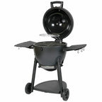 barbacoa asador de carbon parrilla ahumador termometro acero llantas seguro