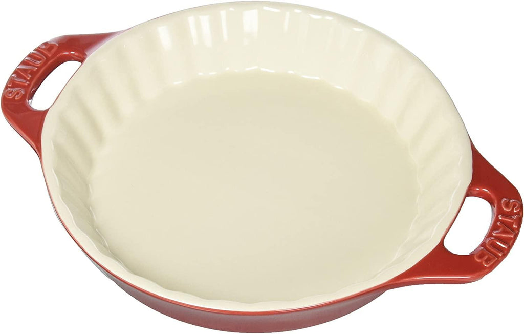 STAUB Ceramics Bakeware-Pie-Pans Dish, 9-inch, Cherry