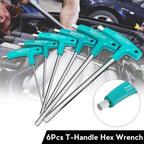 Peixiang Sturdy Household Universal Hand Tools, 6Pcs Hexwrench Allen Key T Allen Wrench CRV Safety