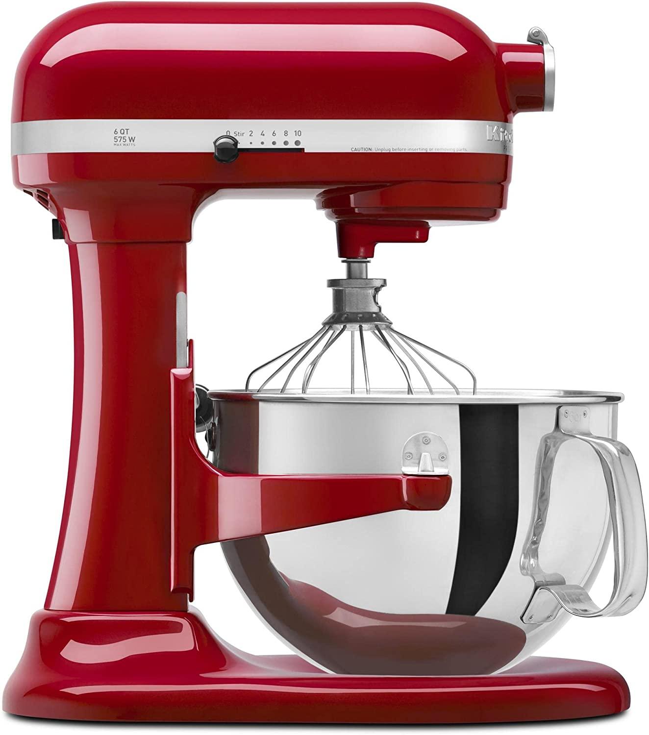 KitchenAid KP26M1XER 6 Qt. Professional 600 Series Bowl-Lift Stand Mixer - Empire Red