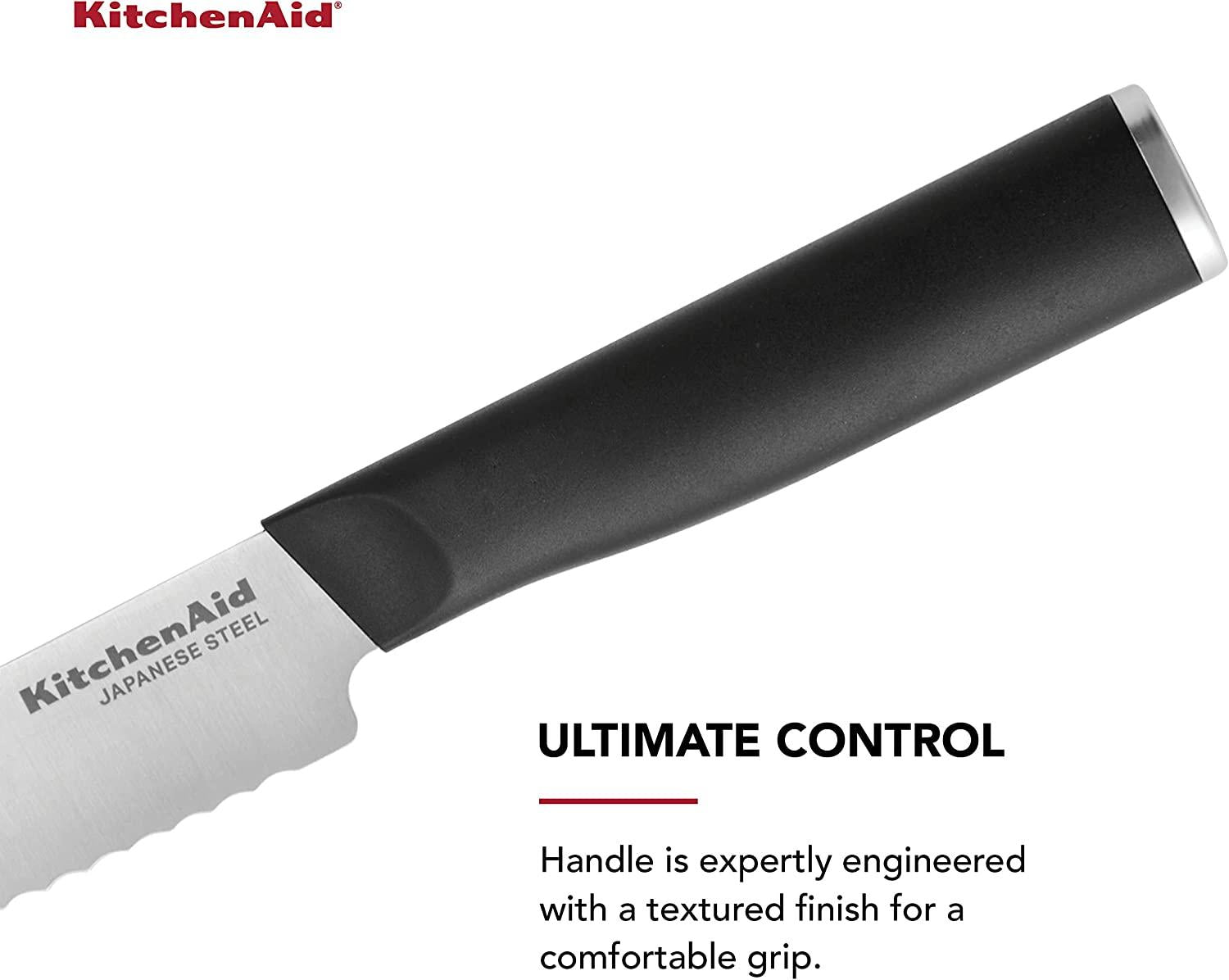 KitchenAid Classic Serrated Utility Knife, 5.5-Inch, Black