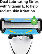 Amazon Basics 5-Blade Motion Sphere Razor for Men with Dual Lubrication and Precision Beard Trimmer, Handle &amp; 2 Cartridges (Fits Amazon Basics Razor Handles only), Black (Previously Solimo)