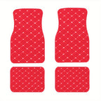 4pcs Car Floor Mats Universal Waterproof Front Rear Full Set Auto Rugs Leather Car Carpet Accessories Interior