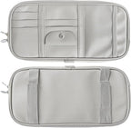 Da by Car Sun Visor Organizer Auto Car Visor Pocket and Interior Accessories Car Truck Visor Storage Pouch Holder with Multi-Pocket Net Zippers (Gray)