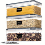 1/2/3pcs Airtight Food StoraContainers With Lids 3.2L, Plastic Spaghetti Container, PP Material BPA Kitchen Pantry Organization And Storage