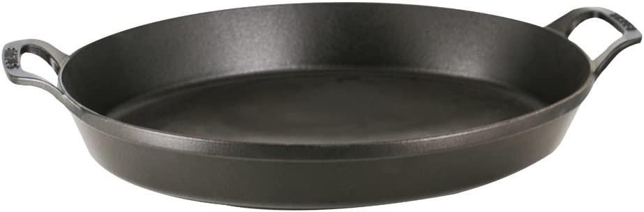 Staub Cast Iron 14.5-inch X 11.2-inch Oval Baking Dish - Matte Black, Made in France