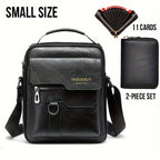WEIXIER 1/2pcs Crossbody Bag, Men's Shoulder Bag, Retro Faux Leather Vertical Business Casual Satchel Bag, Men's Gift For Father/Anniversary