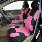 Car Seat Covers, Polyester Full Set Universal Seat Protector Decoration Thick Foam (1bag Of Metal Hooks Put In One Of The Headrest Covers）