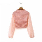 knitted patchwork sweater