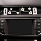 6 Pcs Daisy Air Vent Clips, Cute Flower Air Conditioning Outlet Clip Car Air Fresheners Vent Clips Car Interior Decor Charm Car Decoration Cute Car Accessories for Women Girls + Mask Hook(White)