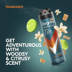 Degree Men Advanced Antiperspirant Deodorant Dry Spray Adventure 72-Hour Sweat and Odor Protection Deodorant For Men With MotionSense Technology 3.8 oz