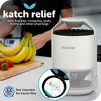 Katchy Indoor Insect Trap - Catcher &amp; Killer for Mosquitos, Gnats, Moths, Fruit Flies - Non-Zapper Traps for Inside Your Home - Catch Insects Indoors with Suction, Bug Light &amp; Sticky Glue (White)
