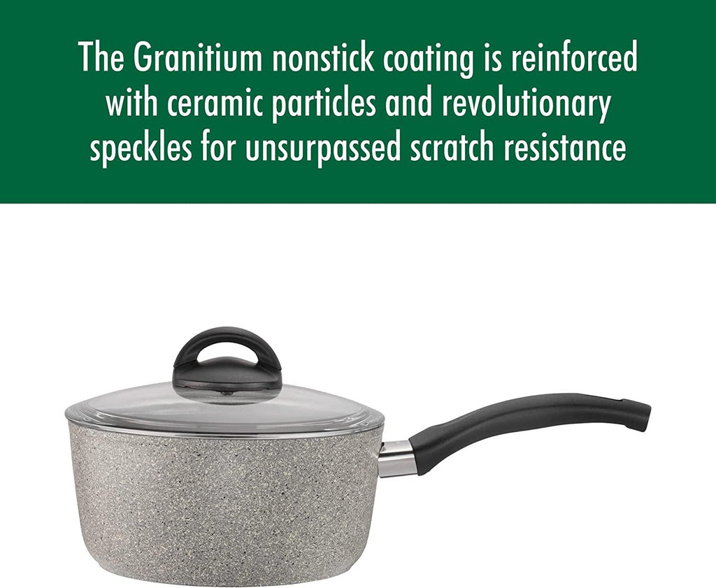 Ballarini Parma Forged Aluminum 2.8-qt Nonstick Saucepan with Lid, Made in Italy