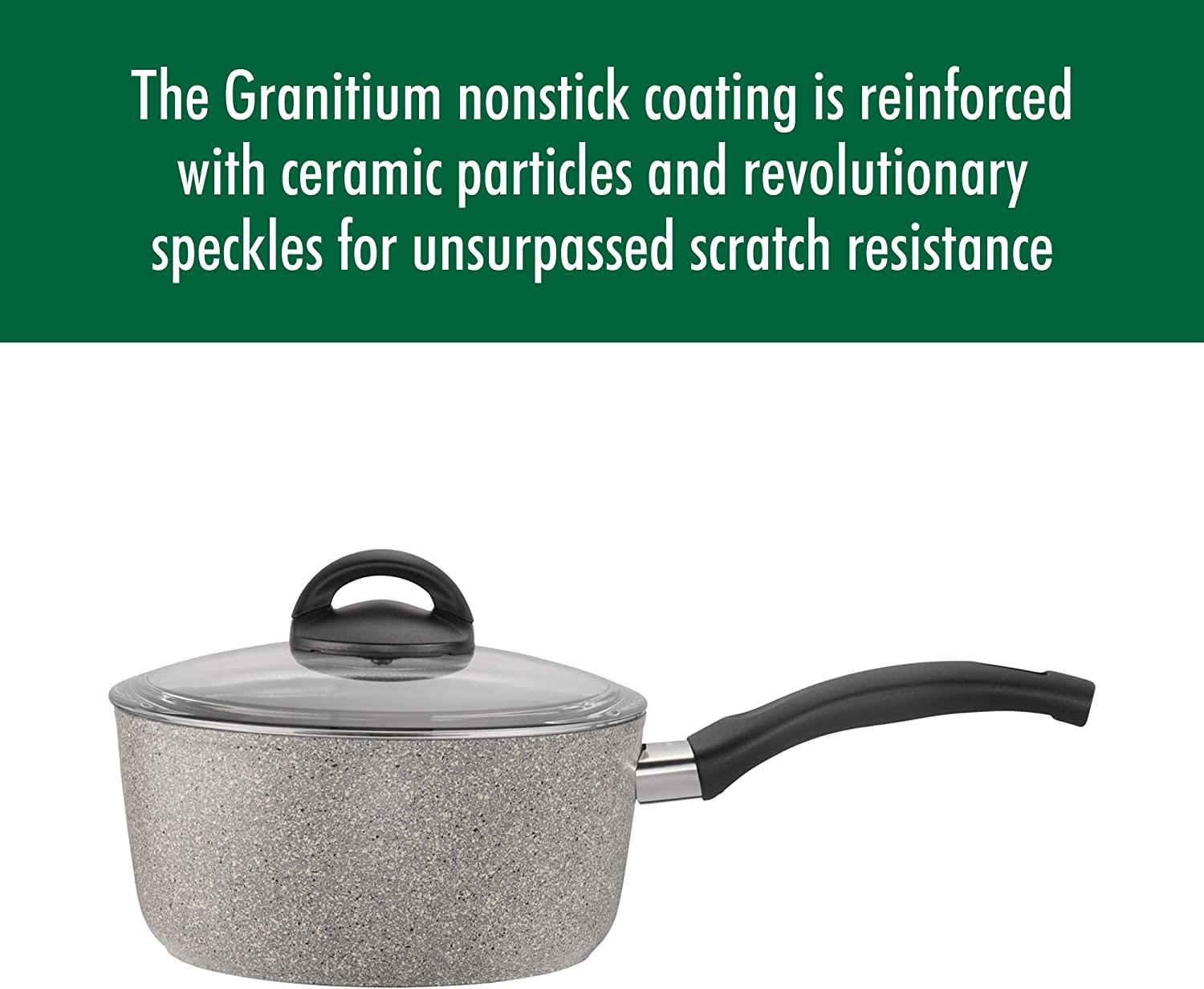 Ballarini Parma Forged Aluminum 2.8-qt Nonstick Saucepan with Lid, Made in Italy