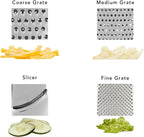 KitchenAid Gourmet 4-Sided Stainless Steel Box Grater with Detachable Storage Container, 10 inches tall, Aqua
