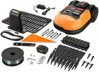 WORX WR155 20V Power Share LANDROID L 1/2-Acre Cordless Robotic Mower-6.0Ah Battery, Black and Orange