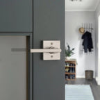 Halifax Square Satin Nickel Hall/Closet Door Lever
