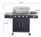 1 PC 27.5"x16.5" Multifunctional Courtyard Outdoor  Steel Gas BBQ Grill
