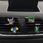 ZOSTLAND Cute Cartoon Car Air Vent Clip Decoration,Car Air Fresheners, Funny Car Vent Clip,Personalized Automotive Interior Decoration Accessories,Car Decor Gift for women,men (4pcs Stitch Hawaii)