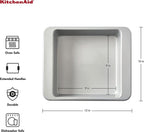 KitchenAid Nonstick Aluminized Steel Square Cake Pan, 9-Inch, Silver