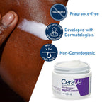 CeraVe Skin Renewing Night Cream | Niacinamide, Peptide Complex, and Hyaluronic Acid Moisturizer for Face | 1.7 Ounce, Packaging may Vary