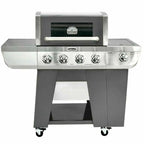Deluxe  Steel Four-Burner Propane Gas Grill with Side Burner