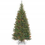 CC Christmas Decor 7' Pre-Lit Aspen Spruce Artificial Christmas Tree - Multi-Color Lights