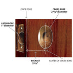 Egg &amp; Dart Plate 2-3/4 in. Backset Unlaquered Brass PassaHall/Closet Waldorf Black Door Knob