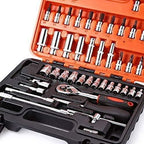 FMO53pcs Auto Car Combination Tool Wrench Set Batch Head Ratchet Pawl Socket Spanner Screwdriver Car Repair Tools Socket Wrench Sets,Hand Tool Sets