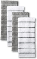 KitchenAid Albany Kitchen Towel Set, Set of 4, Grey 4 Count