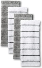 KitchenAid Albany Kitchen Towel Set, Set of 4, Grey 4 Count
