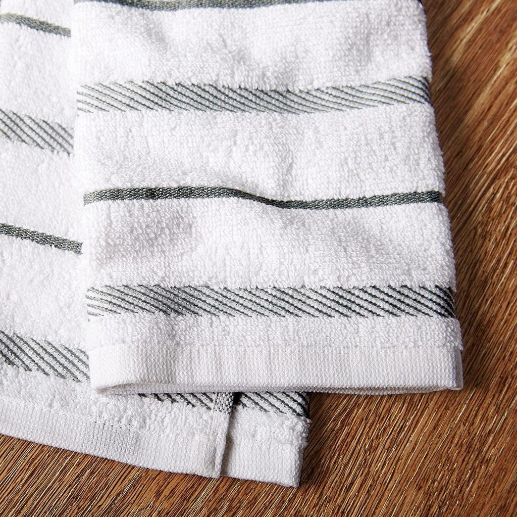 KitchenAid Albany Kitchen Towel Set, Set of 4, Grey 4 Count