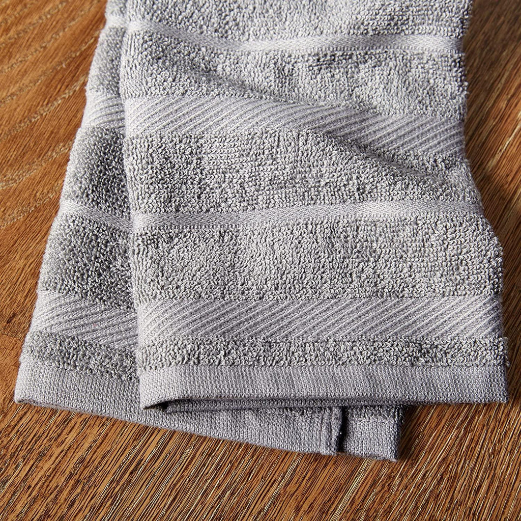 KitchenAid Albany Kitchen Towel Set, Set of 4, Grey 4 Count